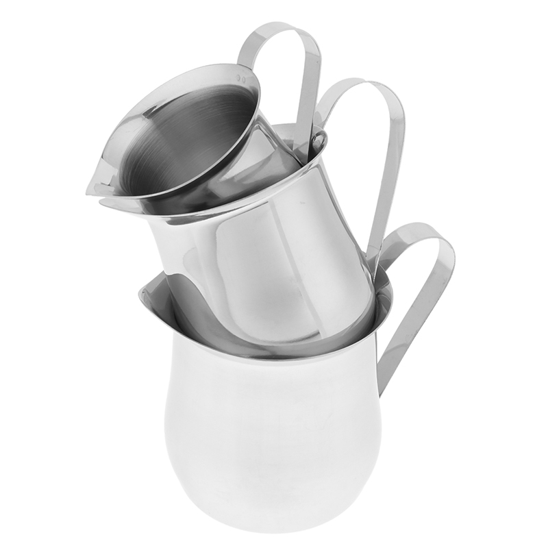 Pour Spout Pitcher - キッチンステンレス鋼クリームピッチャー60-240ML計量カップ注ぎ口付きコーヒーウェアコーヒーミルク泡立てピッチャーカップ
