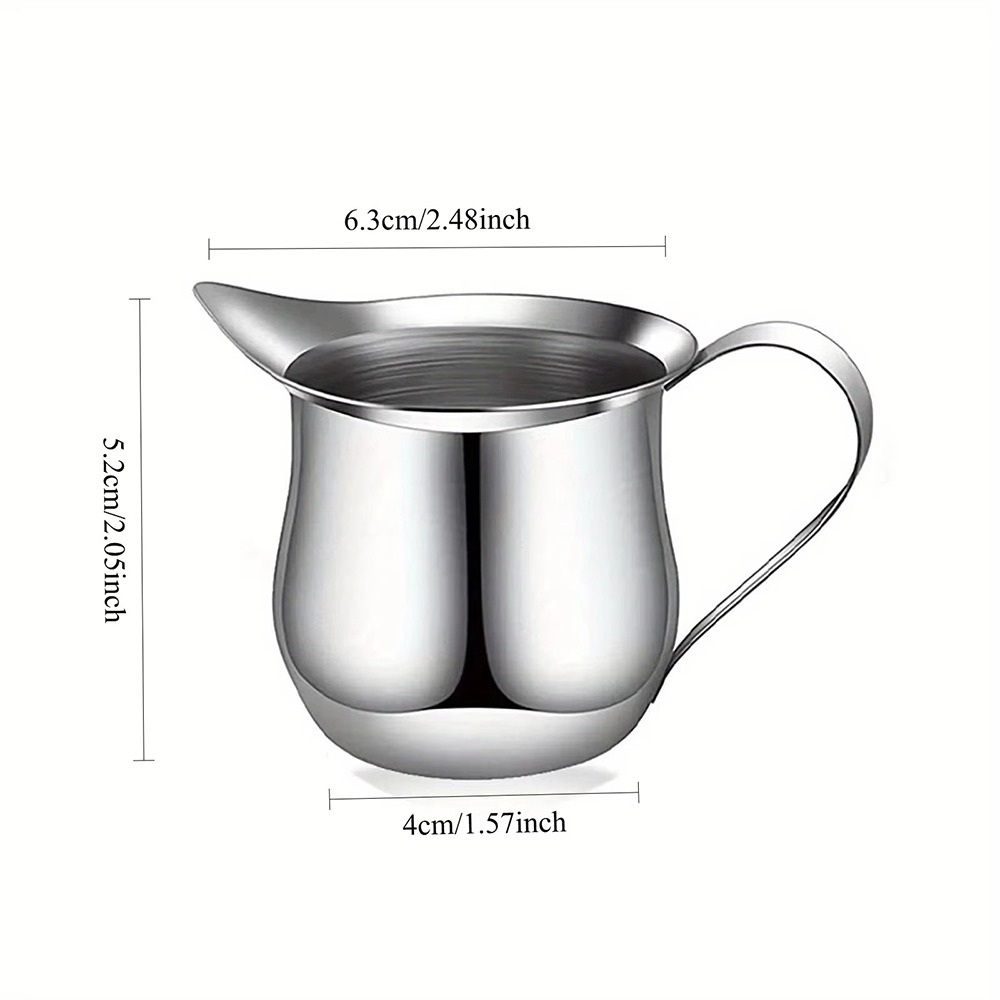 Pour Spout Pitcher - ラテアートステンレス鋼製コーヒーミルク泡立て器カップ注ぎ口付きシルバーエスプレッソピッチャーカップエスプレッソクリーマーピッチャー