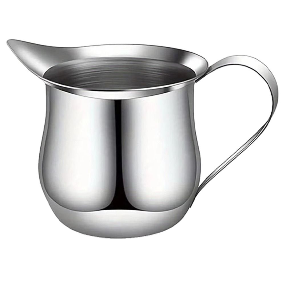 Pour Spout Pitcher - 新しいステンレス鋼製コーヒーミルク泡立て器カップ注ぎ口付きシルバーミルク泡立てピッチャーコーヒーウェア