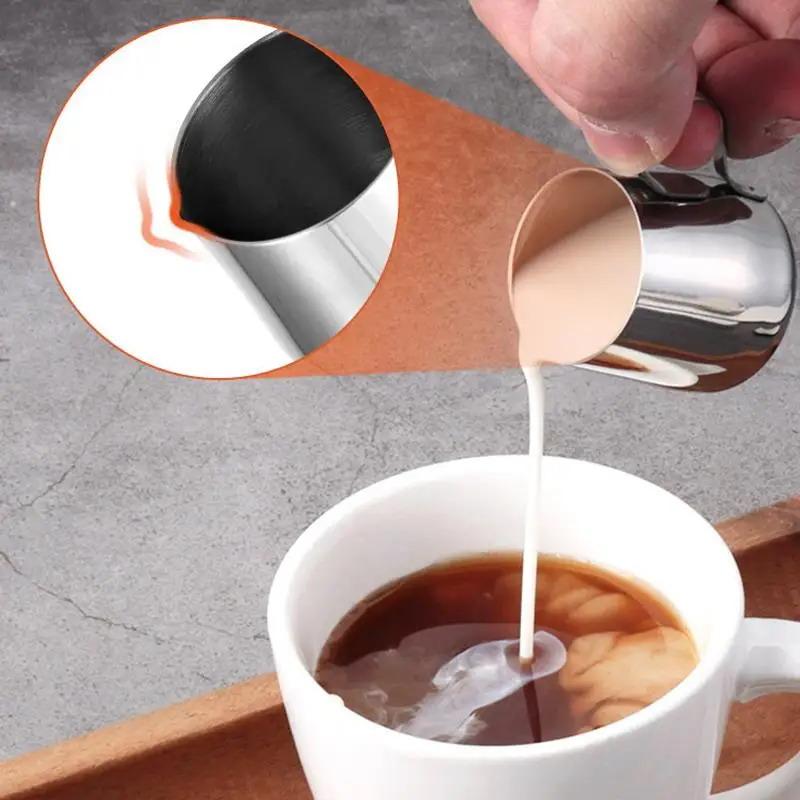 ステンレス鋼コーヒーミルク泡立てピッチャー計量カップ注ぎ口付 - Pour Spout Pitcher のレビューと価格