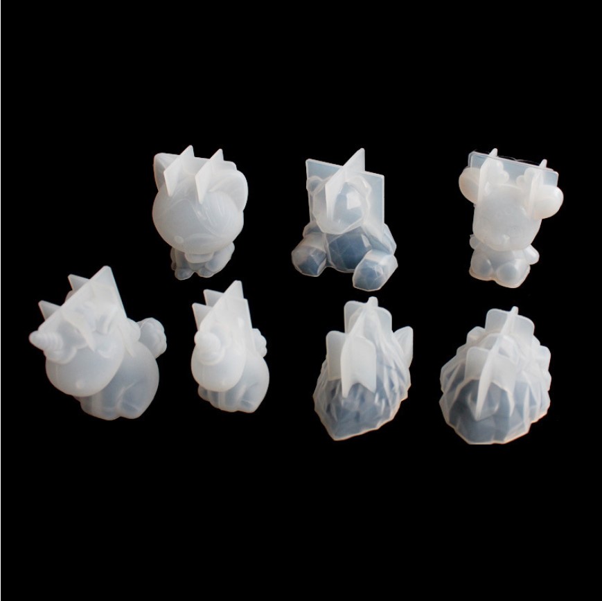 透明ユニコーンシリコーンエポキシ樹脂金型ジオメトリクマウサギ - Candle Supplies Wholesale のレビューと価格