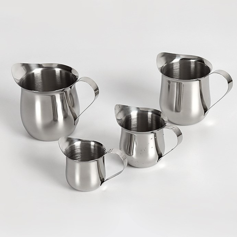 2/3/5/7オンスコーヒーミルク泡立てピッチャーカップスチ - Pour Spout Pitcher のレビューと価格