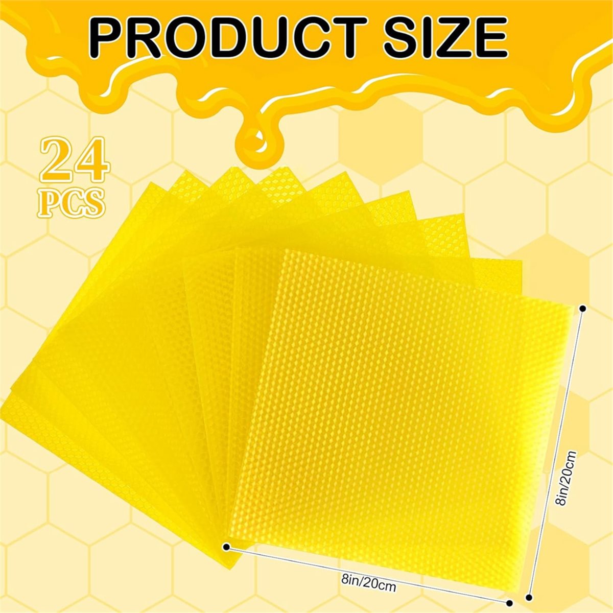 24個入り蜜蝋キャンドル作成キット、8×8インチの鮮やかな色 - Beeswax Sheet Roll のレビューと価格