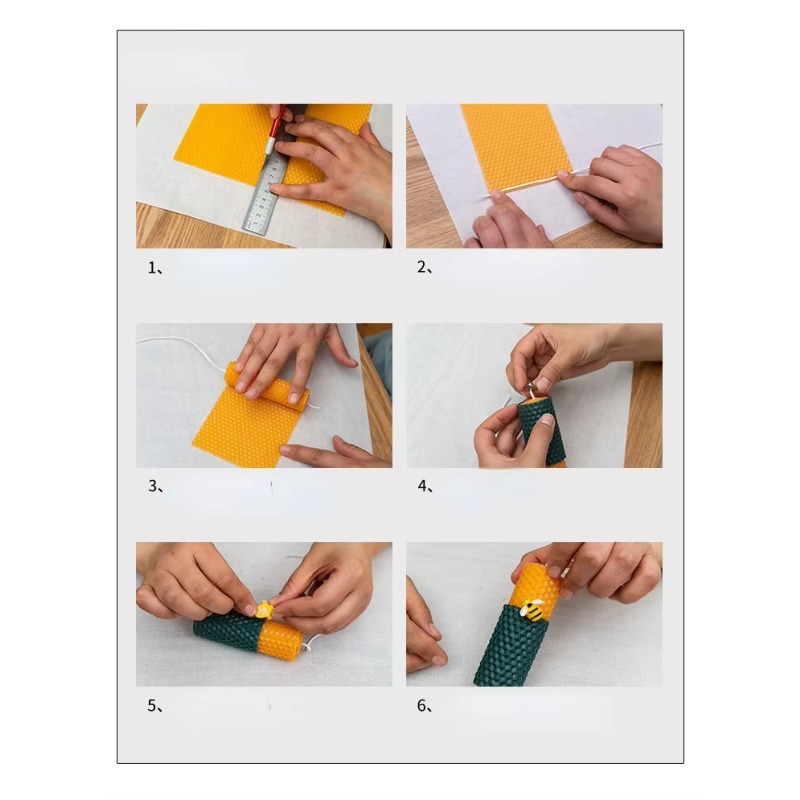 12 ピース/セット 15*20 センチメートル蜜蝋シートキ - Beeswax Sheet Roll のレビューと価格