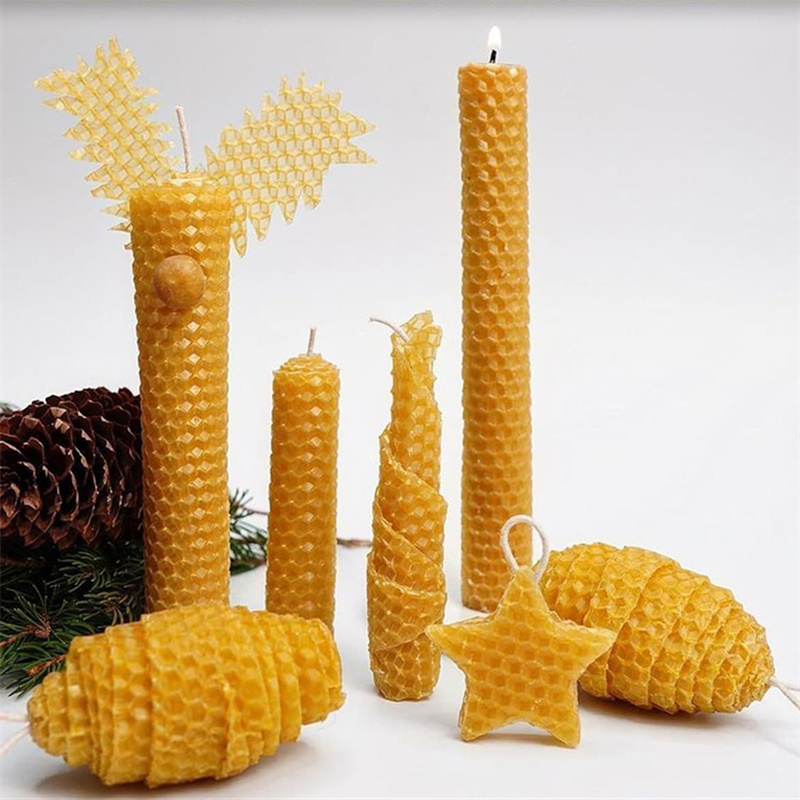 12枚入り蜜蝋薄板キット DIYハニカム手作りキャンドルロー - Beeswax Sheet Roll のレビューと価格