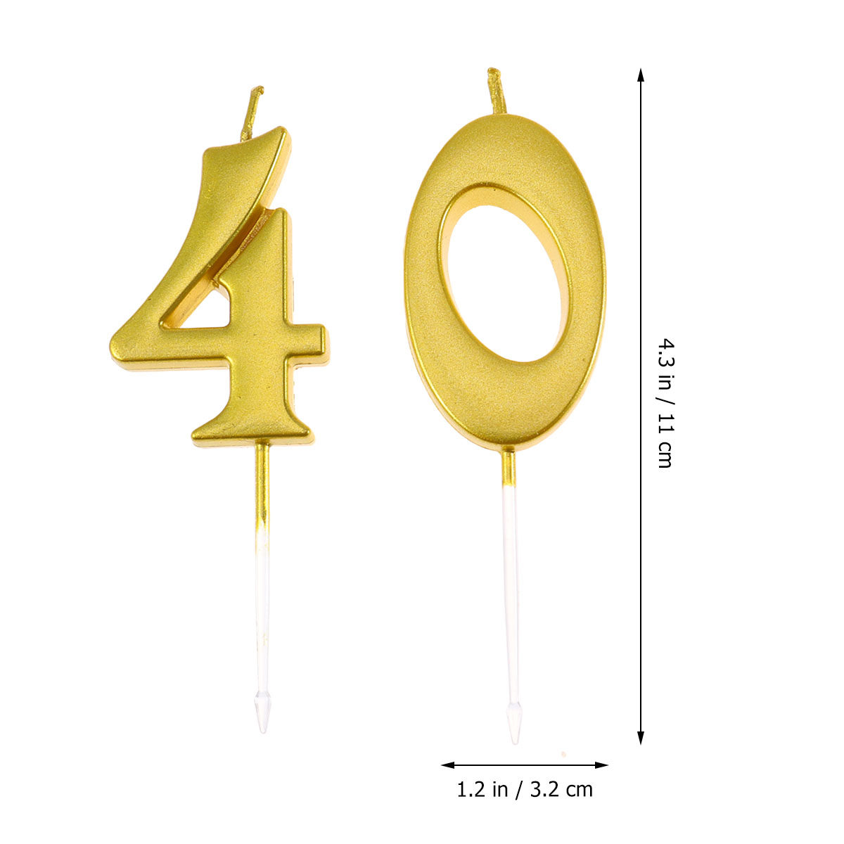 誕生日ケーキの飾りやパーティー用品、記念日の祝いに使える、金 - Candle Supplies In のレビューと価格