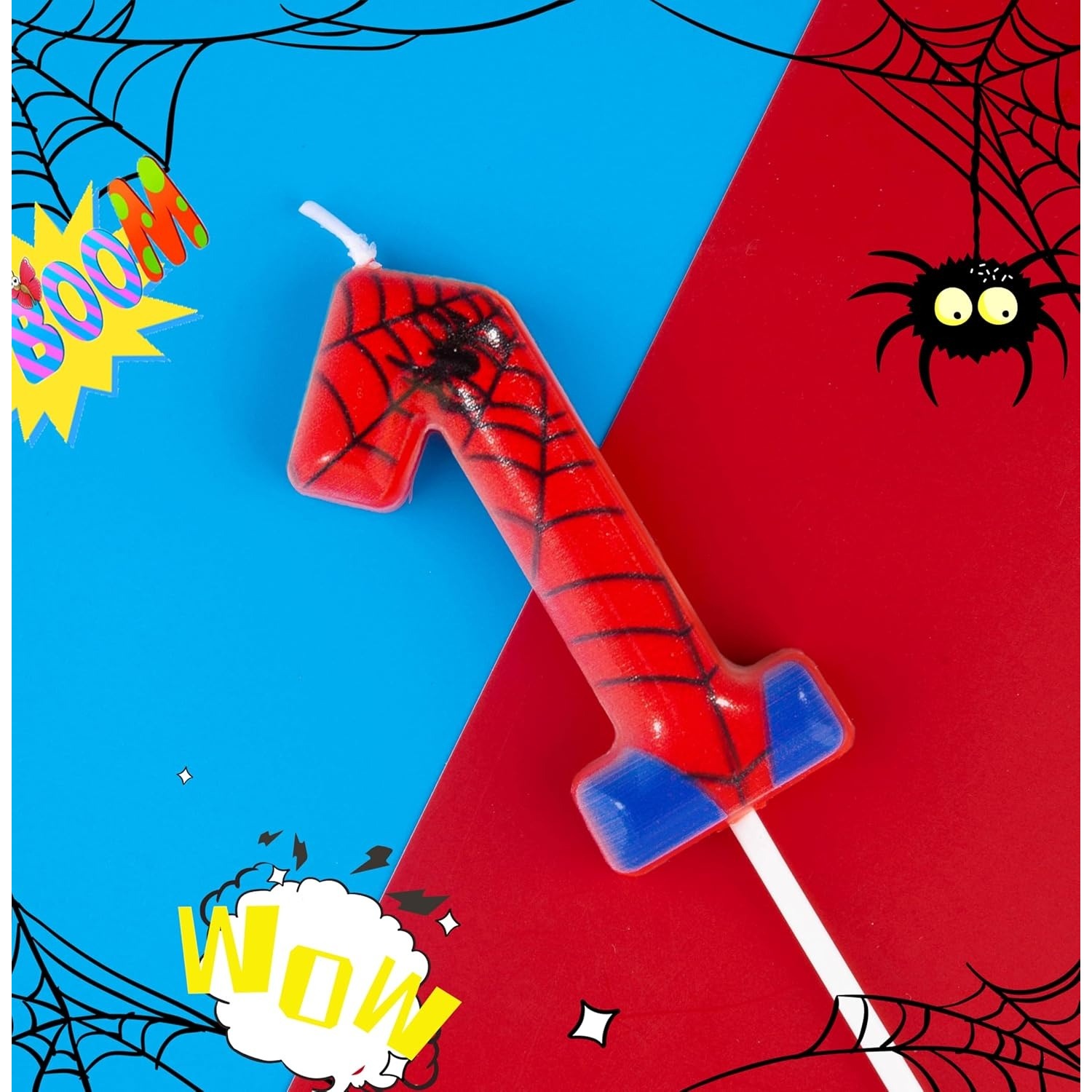 スパイダーパーティー 0-9 数字の誕生日キャンドル、ビデオ - Candle Supplies In のレビューと価格