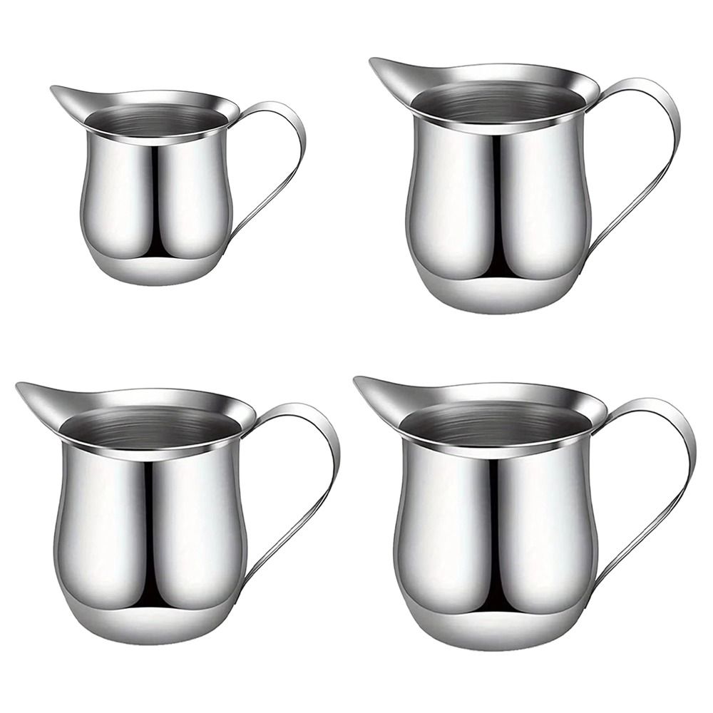 新しいステンレス鋼製コーヒーミルク泡立て器カップ注ぎ口付きシ - Pour Spout Pitcher のレビューと価格